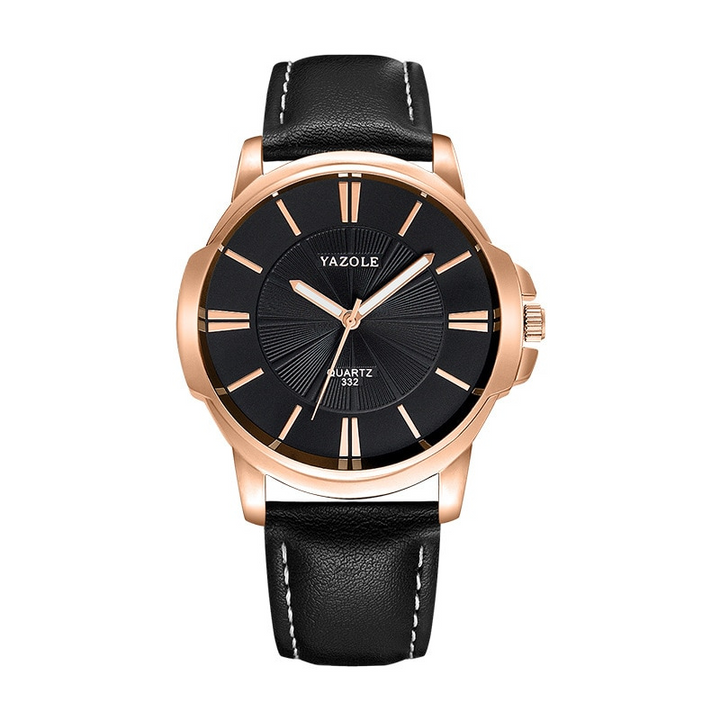 Montre en cuir à verre bleu de luxe