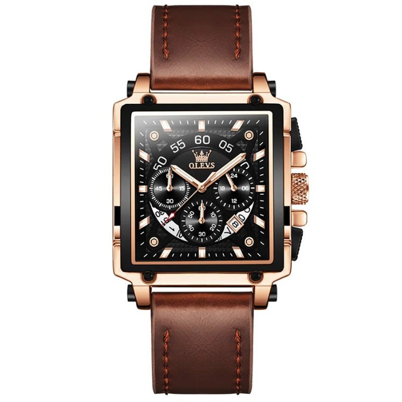 Chronographe à cadran carré