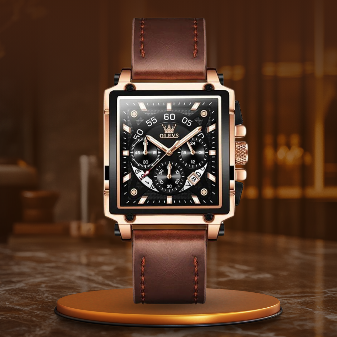 Chronographe à cadran carré