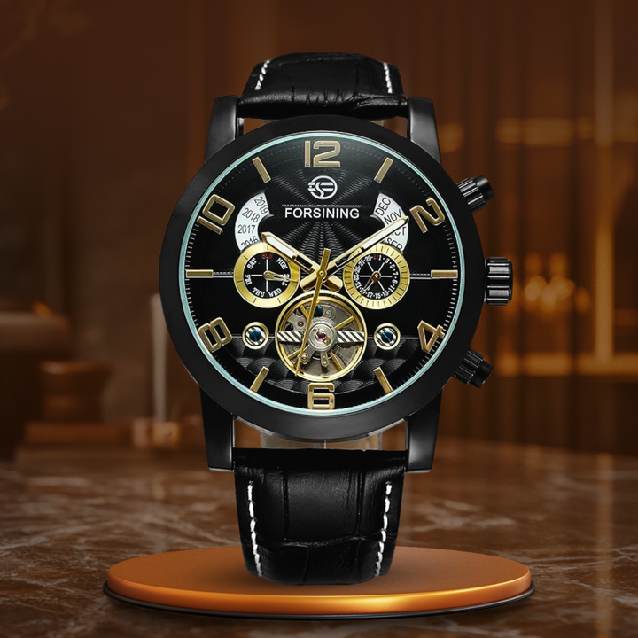 Montre automatique de luxe avec tourbillon