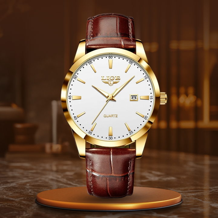 Montre en cuir style militaire