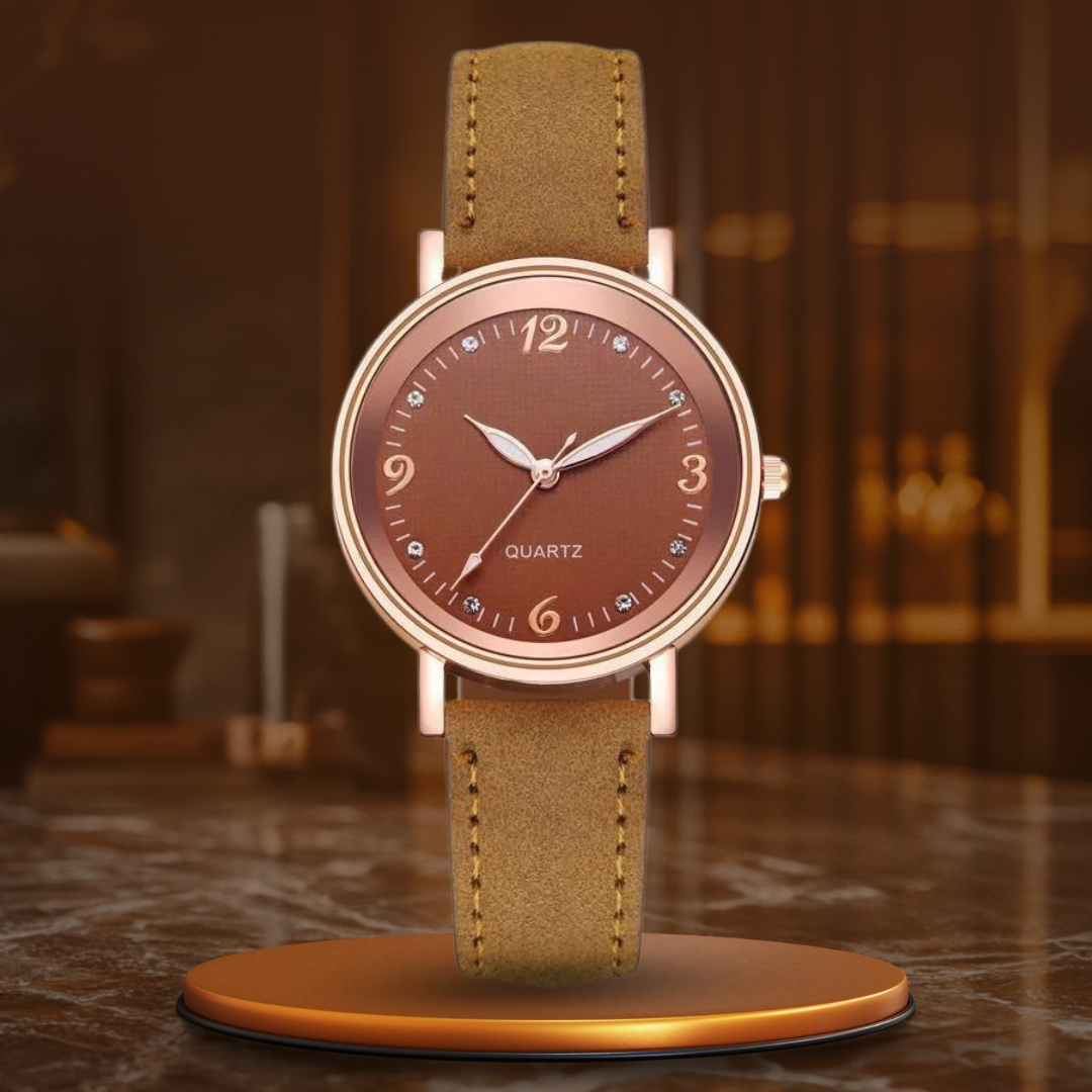Montre femme, bracelet cuir
