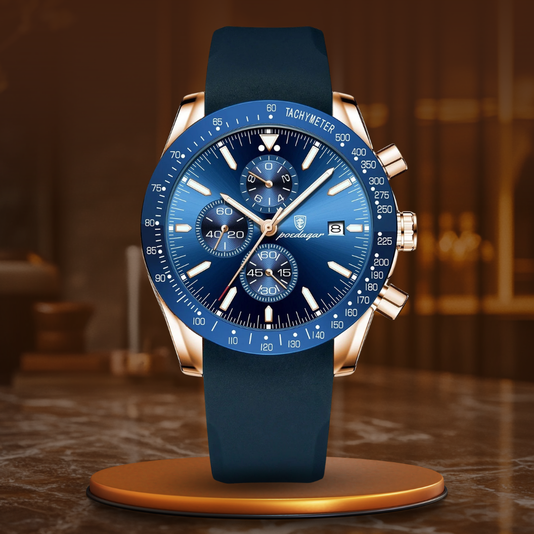 Chronographe avec dateur et rétroéclairage