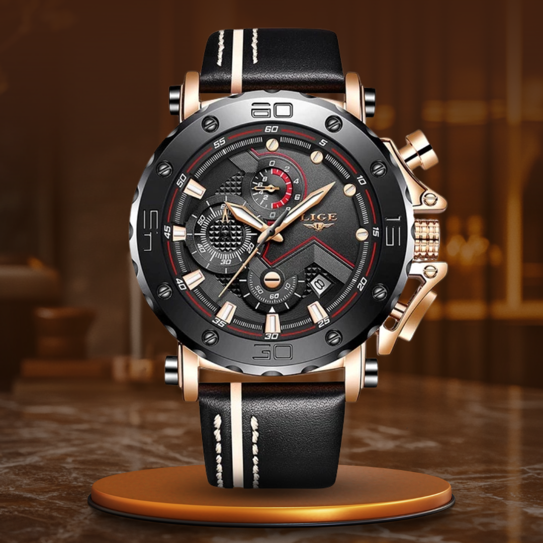 Montre acier à quartz militaire de luxe