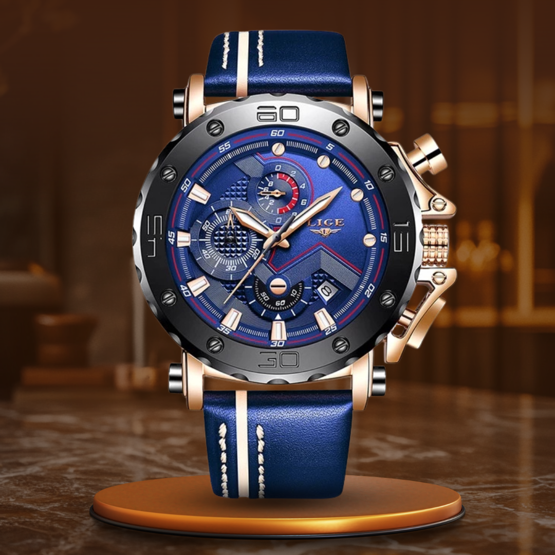 Montre acier à quartz militaire de luxe