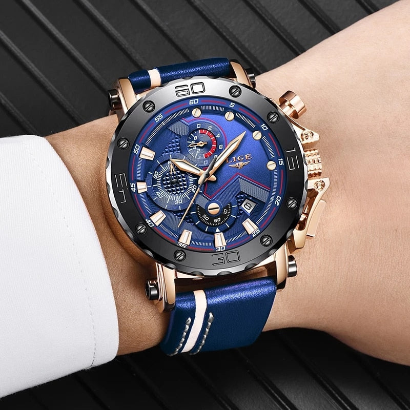 Montre acier à quartz militaire de luxe
