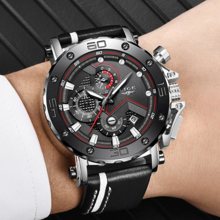 Montre acier à quartz militaire de luxe