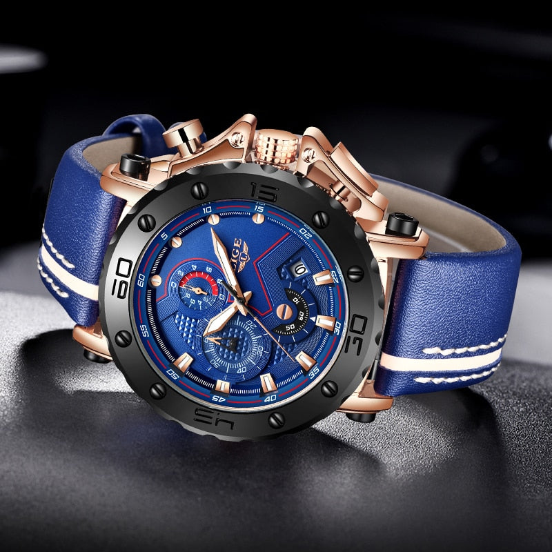 Montre acier à quartz militaire de luxe