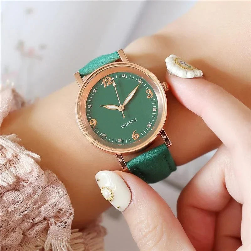 Montre femme, bracelet cuir