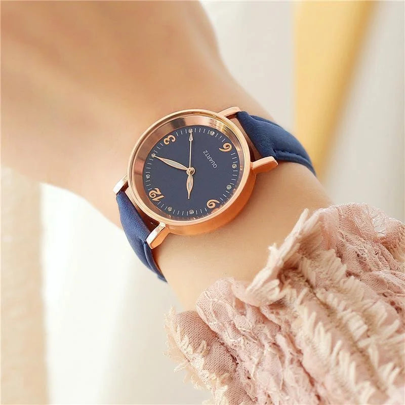 Montre femme, bracelet cuir