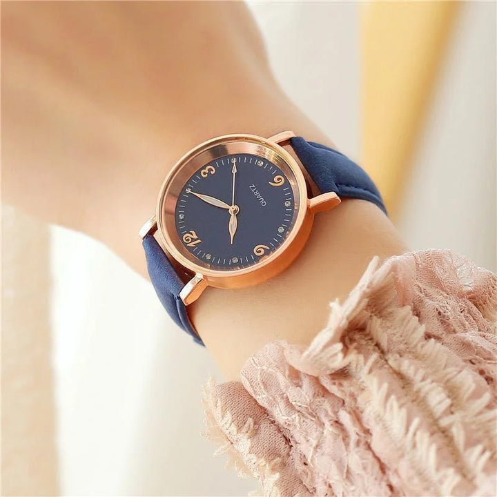 Montre femme, bracelet cuir