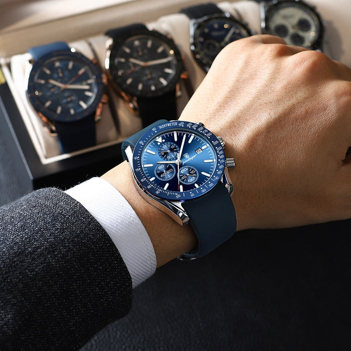 Chronographe avec dateur et rétroéclairage