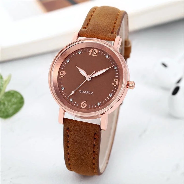Montre femme, bracelet cuir