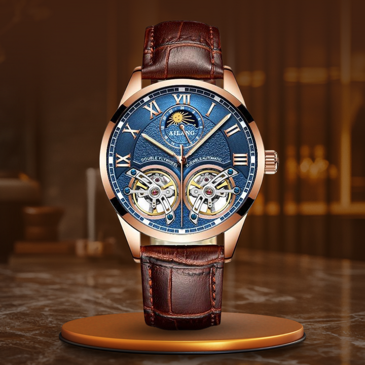 Montre mécanique tourbillon style business