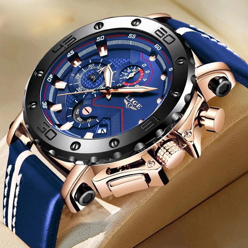 Montre acier à quartz militaire de luxe