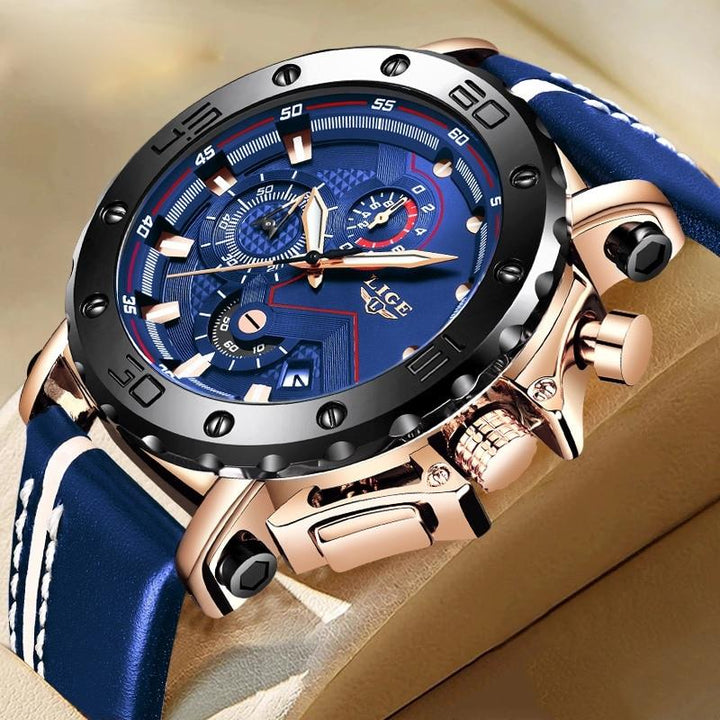 Montre acier à quartz militaire de luxe