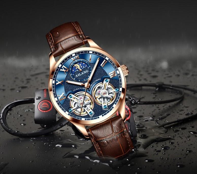 Montre mécanique tourbillon style business