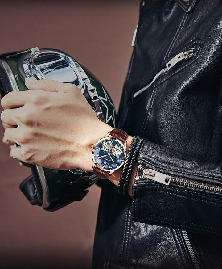 Montre mécanique tourbillon style business